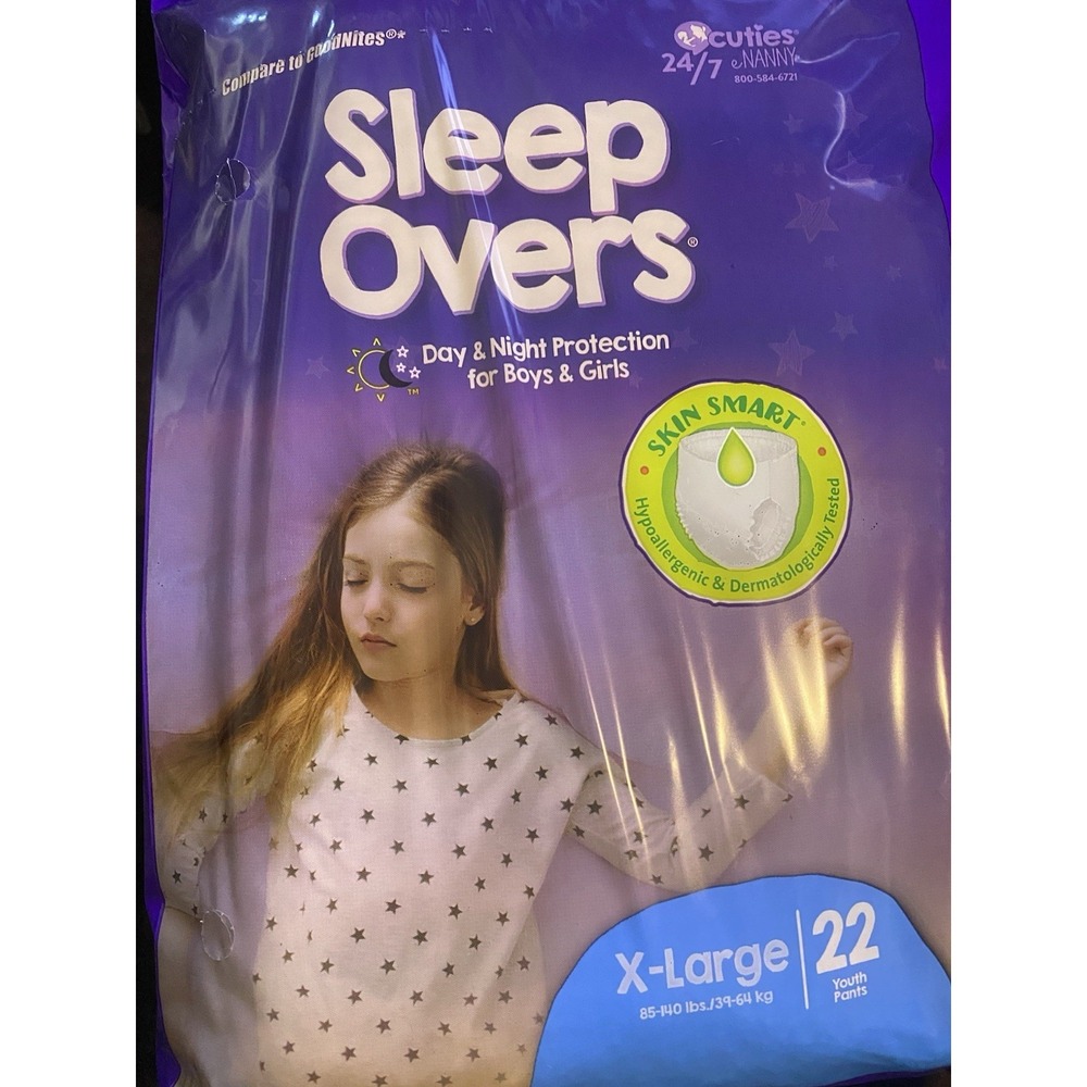 Sleep Overs Youth underwear 85-140 lbs X-Large 22 Pack NEW SEALED - Boy/Girl